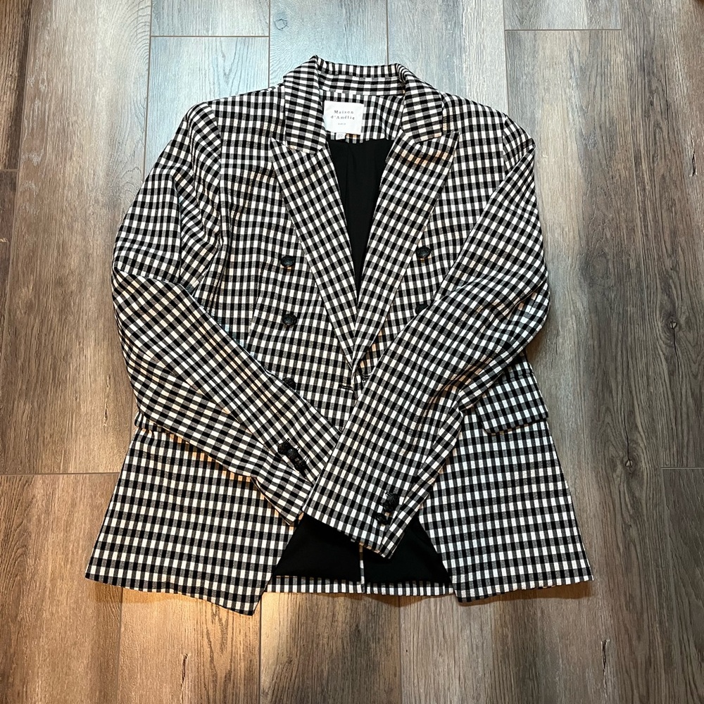 Anthropologie Maison d’Amelie Gingham Blazer